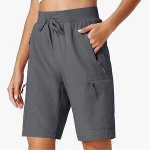 Women's Gray Cargo Shorts